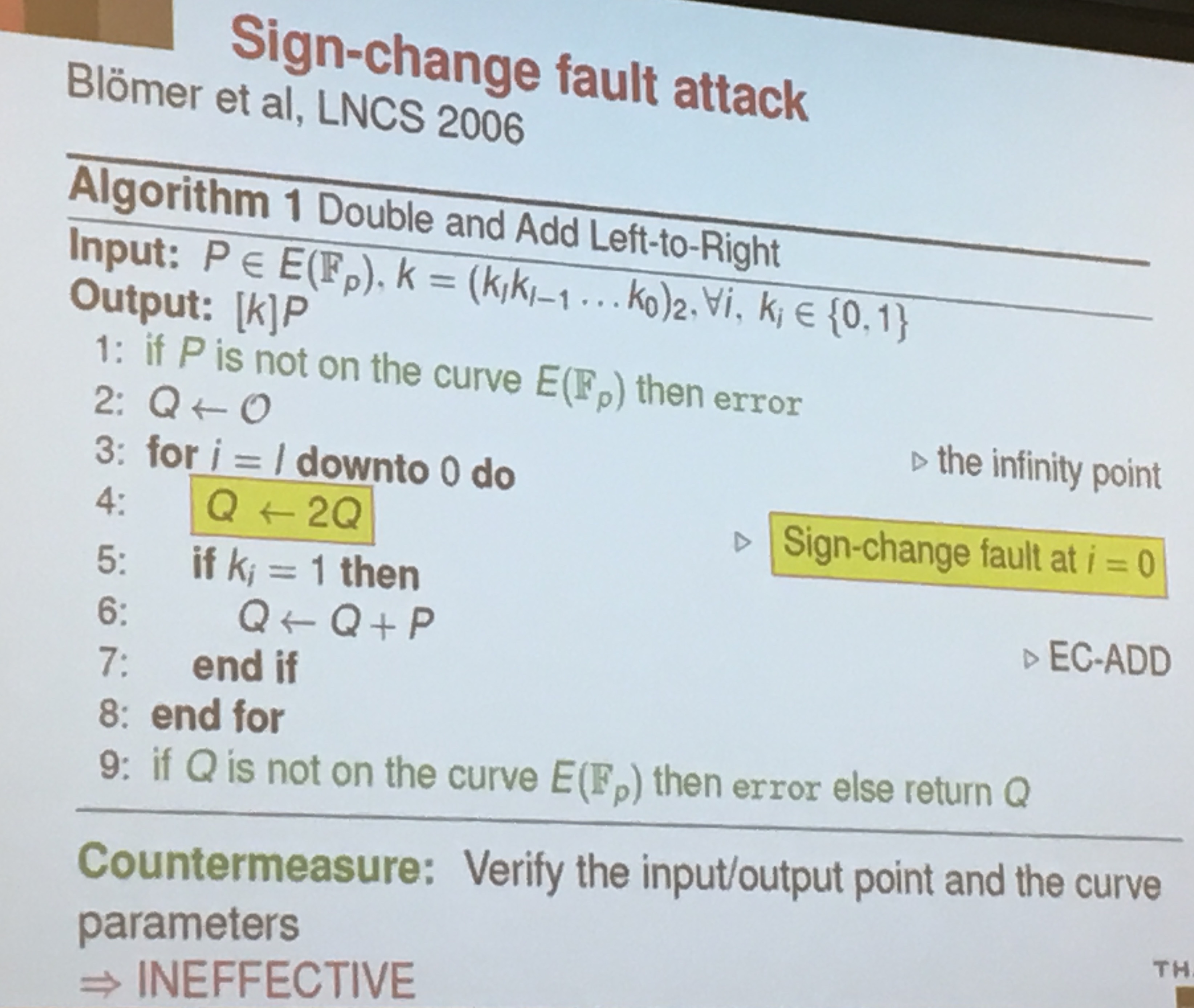 sign-change fault
