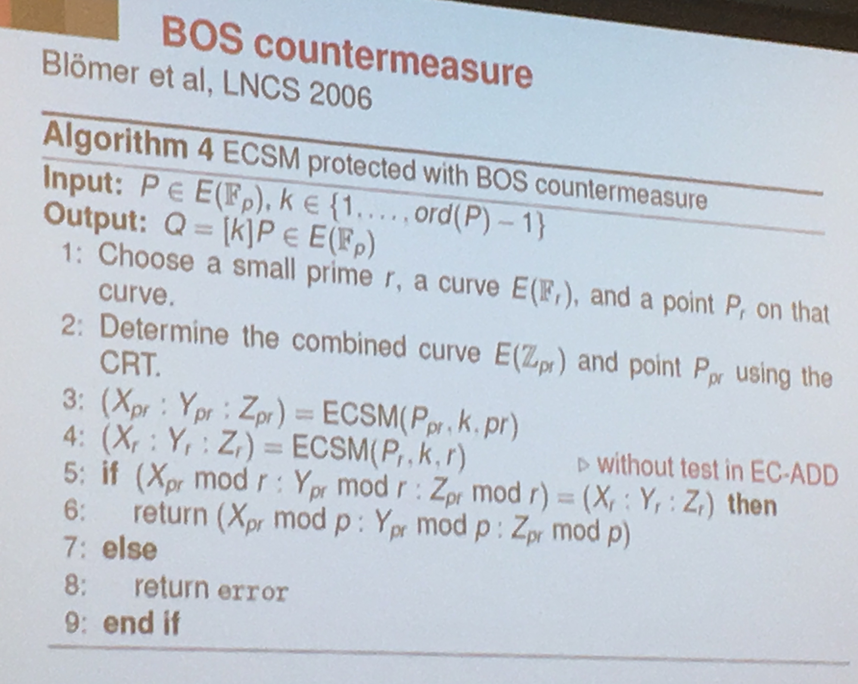 BOS countermeasure