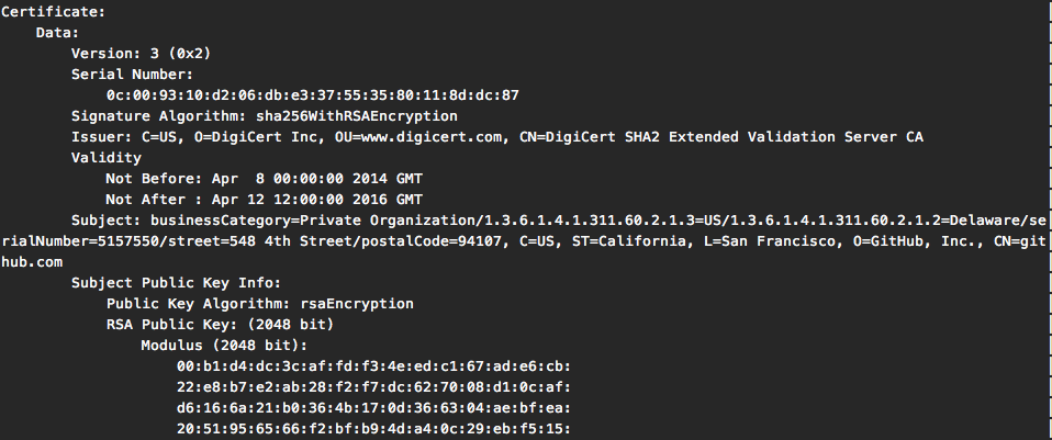 x509 openssl parsed