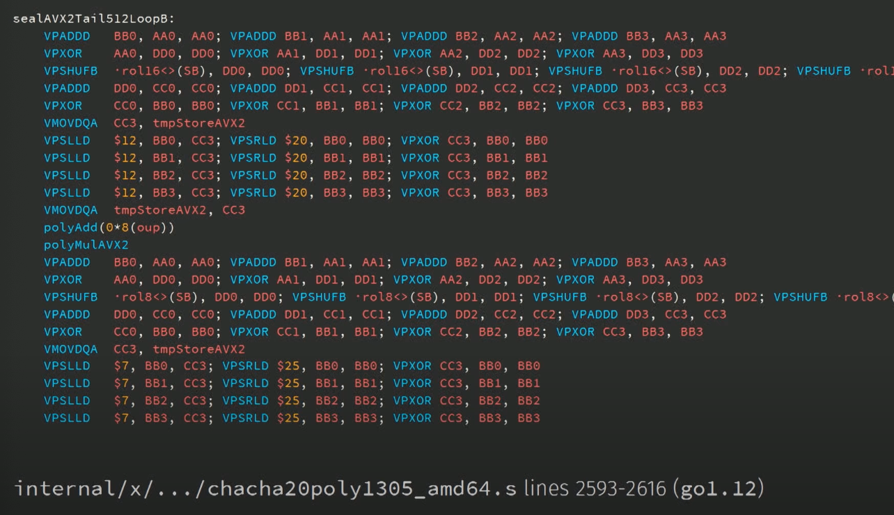 assembly golang crypto